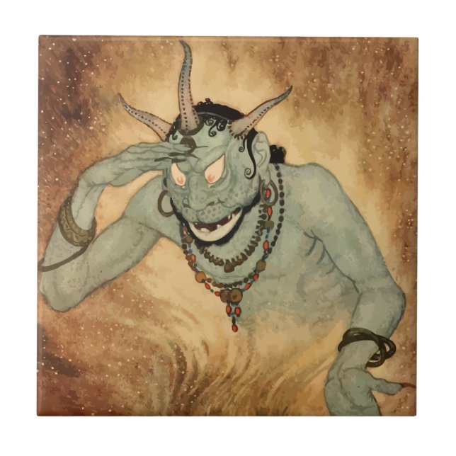 Arabian Nights-ande av Edmund Dulac Kakelplatta (Framsidan)