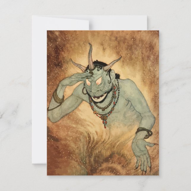 Arabian Nights Genie av Edmund Dulac Inbjudningar (Framsida)