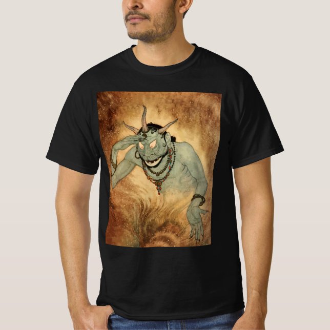 Arabian Nights Genie av Edmund Dulac T Shirt (Framsida)