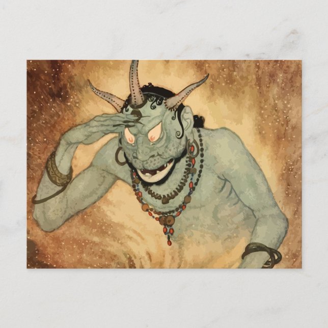 Arabian Nights Genie av Edmund Dulac Vykort (Framsida)