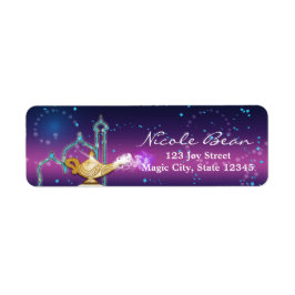 Arabian Nights Guld Magisk Lampa Party  Returadress Etikett