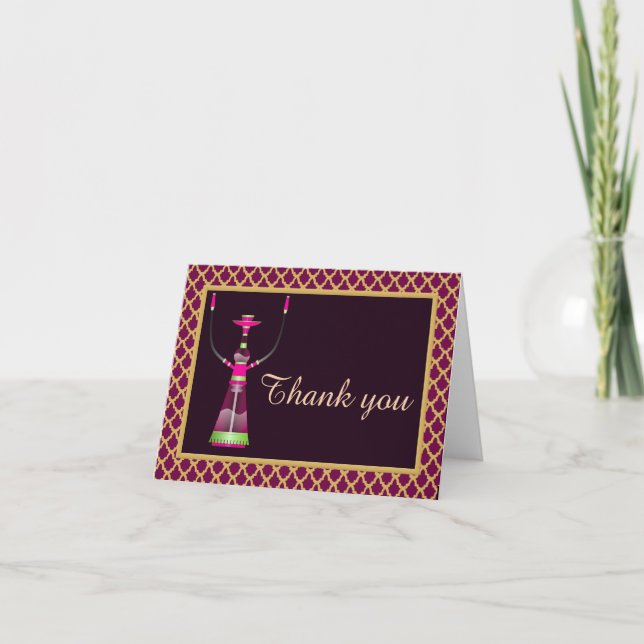 Arabian Nights Hookah Tackkort Card (Framsida)