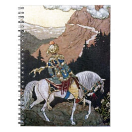Arabian Nights Knight Prince on White Horse Anteckningsbok
