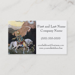 Arabian Nights Knight Prince on White Horse Visitkort