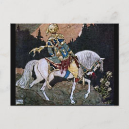 Arabian Nights Knight Prince on White Horse Vykort