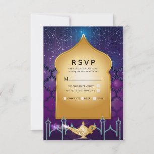 Arabian Nights Magisk Marockansk Födelsedags-RSVP OSA Kort
