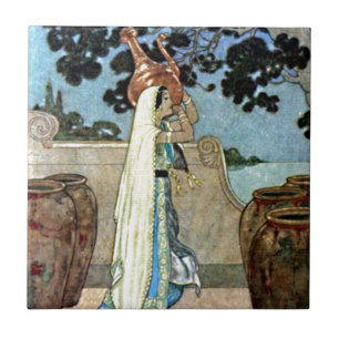 Arabian Nights Woman på brunprinsessan Kakelplatta