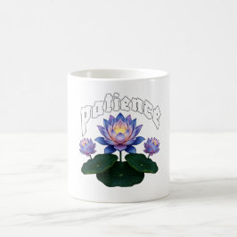 Arabic Calligraphy Sabr Patience - Zen Lotus Flowe Kaffemugg