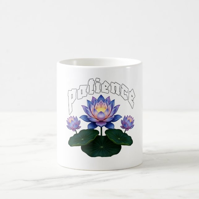 Arabic Calligraphy Sabr Patience - Zen Lotus Flowe Kaffemugg (Center)