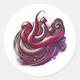 arabic stil runt klistermärke