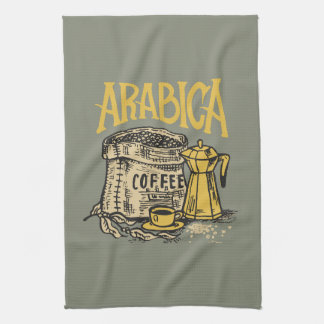 Arabica Coffee l Vintage bild Kökshandduk