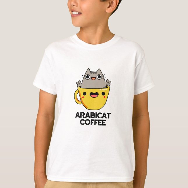 Arabicat Coffee Funny Arabica Cat Pun T Shirt (Framsida)