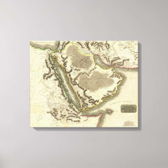 Arabien, Egypten, Abyssinia, Röda havet Canvastryck (Framsida)