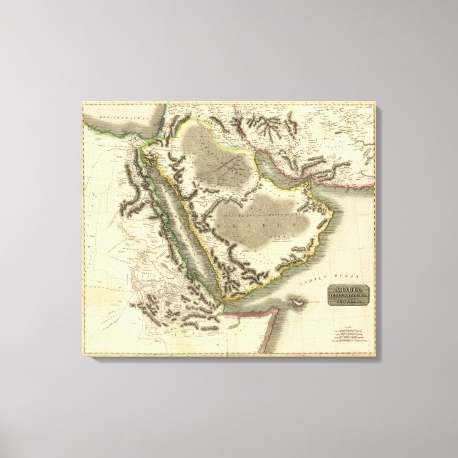 Arabien, Egypten, Abyssinia, Röda havet Canvastryck (Framsida)