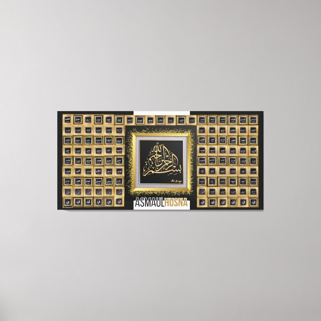 arabisk-99 namn av Allah Canvastryck (Framsida)