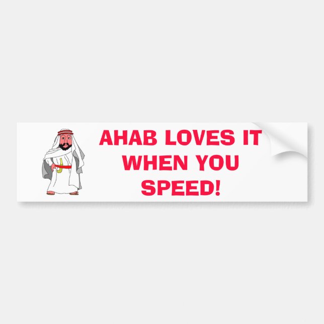 arabisk ÄLSKAR AHAB DET, NÄR DU RUSAR! Bildekal (Framsidan)
