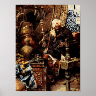 Arabisk återförsäljare bland hans antikviteter poster