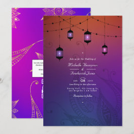 Arabisk Bollywood QR-kod RSVP Bröllop Inbjudningar