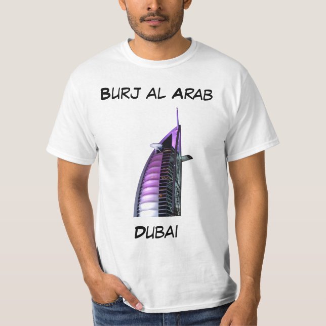 Arabisk Burj al, Dubai Tee Shirt (Framsida)