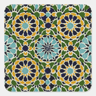 Arabisk design nr 10 vid Emporio Moffa Fyrkantigt Klistermärke