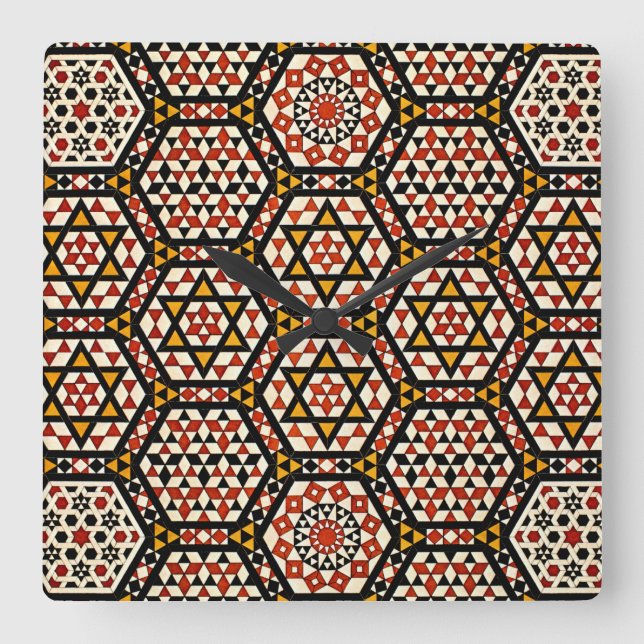 Arabisk design nr 12 på Emporio Moffa Fyrkantig Klocka (Framsida)