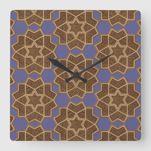 Arabisk design nr 6 vid Emporio Moffa Fyrkantig Klocka (Framsida)