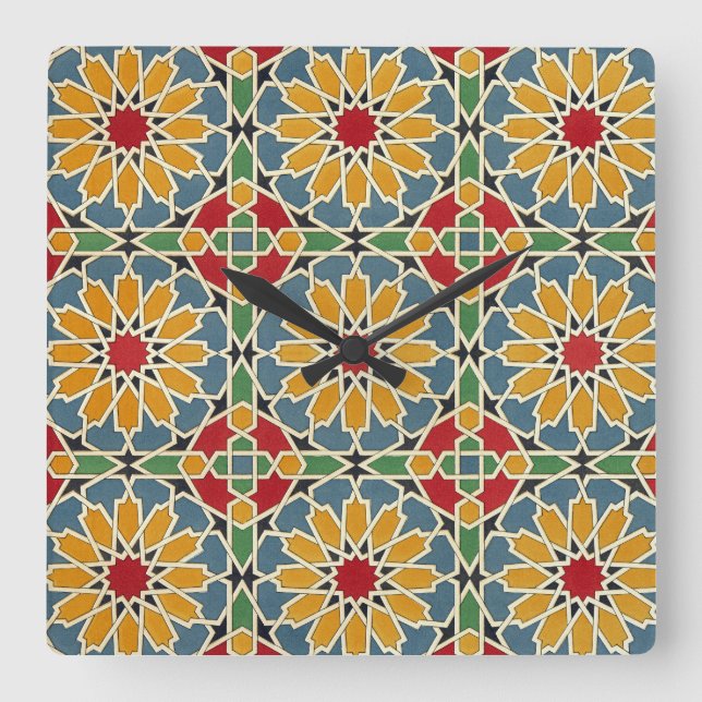 Arabisk design nr 7 vid Emporio Moffa Fyrkantig Klocka (Framsida)