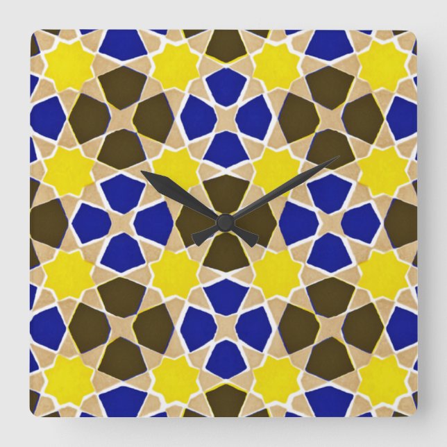Arabisk design nr 8 vid Emporio Moffa Fyrkantig Klocka (Framsida)
