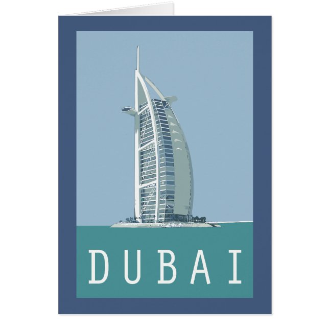 Arabisk Dubai Burj al Hälsningskort (Framsidan)