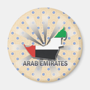 Arabisk Emiratesflaggakarta 2,0 Magnet