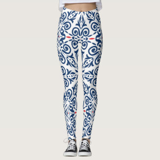 Arabisk färgstark Vintage Sömlös Mönster Leggings