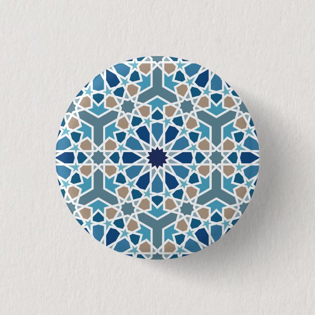 Arabisk geometrisk design Mönster Knapp (Framsida)