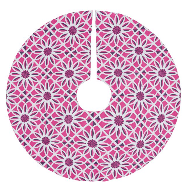 Arabisk geometrisk ornament: sömlös struktur. julgransmatta borstad polyester (Framsidan)