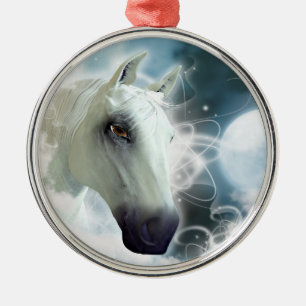 Arabisk häst julgransprydnad metall