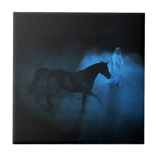 Arabisk häst och traine kakelplatta