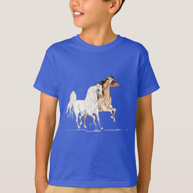 Arabisk häst TR Tee Shirt (Framsida)