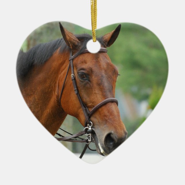 Arabisk hästprydnad för fjärd julgransprydnad keramik (Framsidan)