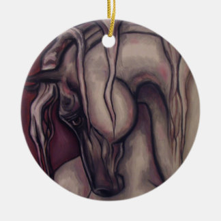 Arabisk hästprydnad julgransprydnad keramik