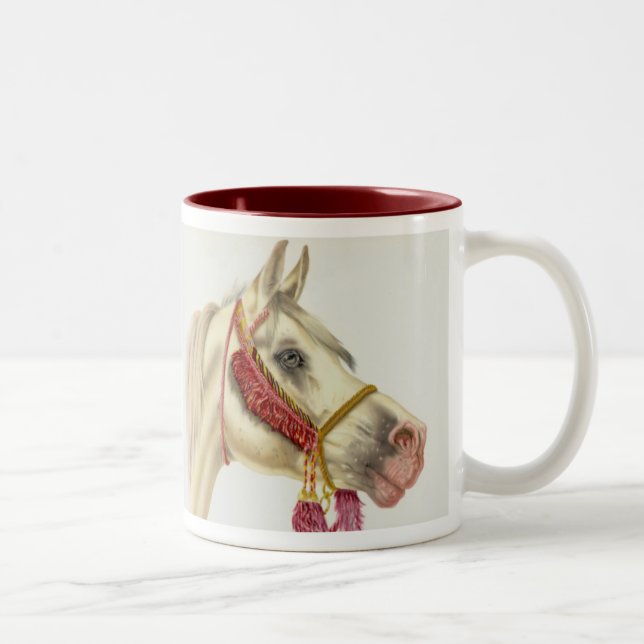 Arabisk hingst Två-Tonad mugg (Höger)