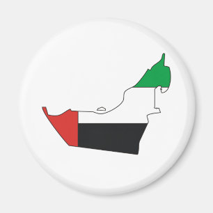 Arabisk i naturlig storlek Emiratesflaggakarta Magnet