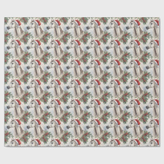 Arabisk julhästar Holly Watercolor Presentpapper