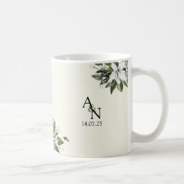 Arabisk kalligrafi & akvarell apelsinblomma kaffemugg