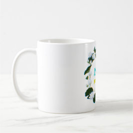 Arabisk kalligrafi "Sabr" Tålamod - Blommig Lotus Kaffemugg