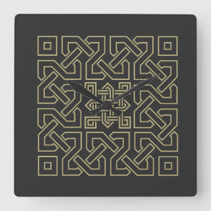 arabisk kalligraphy inslag symbol islamic ornament fyrkantig klocka