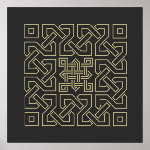 arabisk kalligraphy inslag symbol islamic ornament poster