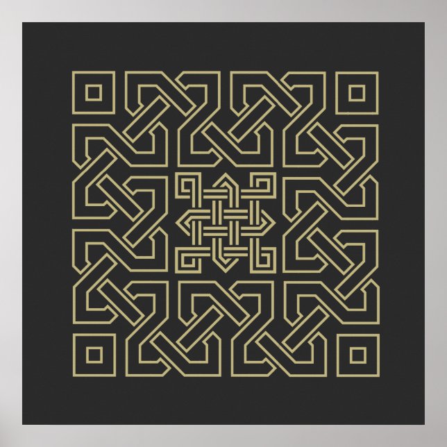 arabisk kalligraphy inslag symbol islamic ornament poster (Framsidan)