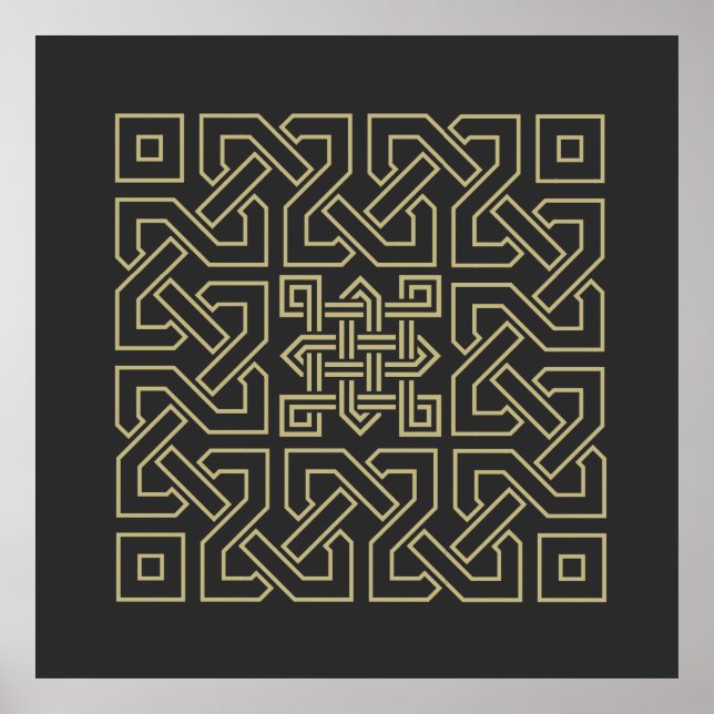 arabisk kalligraphy inslag symbol islamic ornament poster (Framsidan)