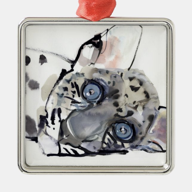 Arabisk Leopard 2008 3 Julgransprydnad Metall (Framsidan)