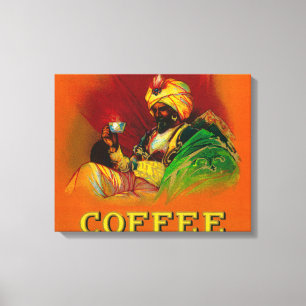 Arabisk mankaffeetikett canvastryck