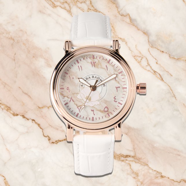 Arabisk numerär kvinnovakt - Ro Guld Gift Idea Armbandsur (Skapare uppladdad)